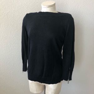 MICHAEL Michael Kors black shimmery 3/4 sleeve top